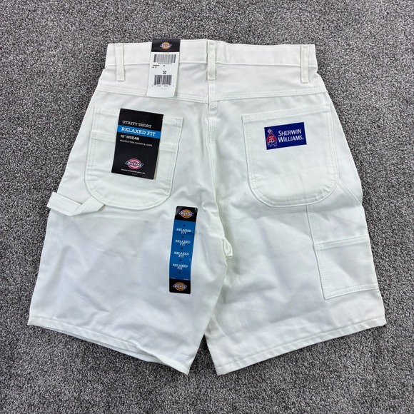 Dickies Other - NWT Dickies Carpenter Shorts Mens 30 White Canvas Painter Sherwin Willimas